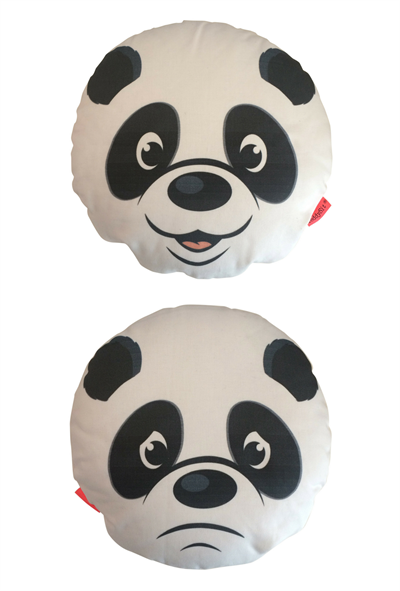Panda \'Happy/Sad\' huggable cushion
